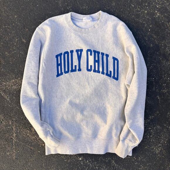 Vintage Champion Reverse Weave Holy Child Crewneck Sweatshirt Men's Medium Jesus - Picture 1 of 4